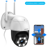 [5X Optical Zoom & Two Way Audio] Wireless PTZ Security Camera Oudoor, Video Surveillance Camera Zoom, 3MP PTZ Outdoor WiFi Camera, Home Tilt Zoom Camera, Floodlights Color Night Vision, Waterproof