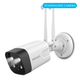 3.0MP Home Surveillance Camera with Floodlights,OOSSXX Outdoor Wireless Security Camera Wi-Fi Camera Two-Way Audio