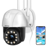{5X Optical Zoom} PoE & Wireless Two-Way Audio Security Camera Outdoor Wireless 3.0MP 1536P Pan Tilt Zoom WiFi Waterproof Security IP Camera, Wireless HD Home Video Surveillance Dome Camera