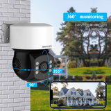 (360° PTZ Digital Zoom) Wired Security Camera System Outdoor Home Video Surveillance Cameras CCTV Camera Security System Outside Surveillance Video Equipment Indoor