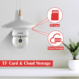 YOUYIDESI Smart 360-Degree Rotating Light bulb Camera with Dual-Band Wi-Fi, Motion Sensor, and Secure Video View for Indoor/Outdoor Home Security - 5MP High-Definition Wireless Bulb camera