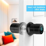 Smart Deadbolts Door Lock, Black, Touchscreen & Keyless Fingerprint, Digital Door Lock, Great for Airbnb, Homes, Apartments, Hotels and Offices, Black