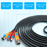 65 feet BNC Power Cable Pre-Made All-in-One Camera Video BNC Extension Cable for Surveillance CCTV DVR Security System