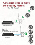 OOSSXX Wireless Security System Wi-Fi Extender,Every Extender can Support 4 pcs Wireless Camera.