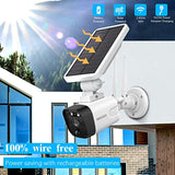 {Wire-Free Solar Powered } 2-Way Audio Dual Antennas Outdoor Security Wireless Camera System 2K 3.0MP Solar Powered Wireless Camera with Rechargeable Battery, 2 Outdoor WiFi Security Cameras