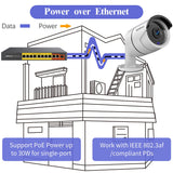 【Full Gigabit】8 Port Gigabit Poe Switch +2 Ethernet Uplink Port+1 SFP Port,150W Unmanaged Outdoor Computer Network Passthrough Powered Gig Router,OHWOAI POE Gigabit Switch,Fanless,Plug&Play