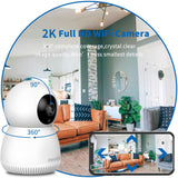 {3.0 Megapixel & Support Added to Security System} Baby Monitor Pet Camera PTZ Wireless Security Camera, Wireless Security Surveillance Camera with Two Way Audio PTZ for Baby/Elder/Pet Monitor
