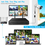Wireless Waterproof Security Surveillance Camera System, 10ch HD NVR Recorder, 4pcs 3.0MP outdoors WiFi IP Cameras Kit