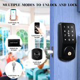 Smart Biometric Lock,Bluetooth Deadbolt,Keyless Entry Door Lock ,Smart Keypad Door Lock,Digital Door Lock,Unlock by APP, Passcode Codes, IC Card, Mechanical Key,Lock for Office Home Apartment Hotel