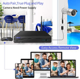 2-Antennas Enchance Security Camera System Wireless, 10-Channel 5.0MP NVR, 6PCS 1536P 3.0MP CCTV WI-FI IP Cameras for Homes,OHWOAI HD Surveillance Video Security System