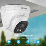 {4K/8.0 Megapixel & 130° Ultra Wide-Angle} AI Detected POE Security Camera Systems, OOSSXX 8 Channel Outdoor Surveillance Video System, 8pcs IP67 Waterproof Cameras with Audio