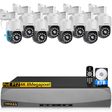 OOSSXX (4K/8.0 Megapixel & PTZ Digital Zoom) 2-Way Audio PoE Outdoor Home Security Camera System Wired Outdoor Video Surveillance IP Cameras System