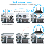 Wireless Waterproof Security Surveillance Camera System, 10ch HD NVR Recorder, 4pcs 3.0MP outdoors WiFi IP Cameras Kit