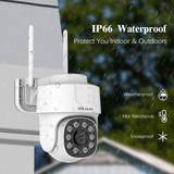 WEILAILIFE 【Zoom Digital PT de 360°, Audio Bidireccional】 Sistema de Cámaras de Seguridad Inalámbrica para Exteriores Cámaras de Seguridad PTZ para Interiores a Prueba de Agua Vigilancia de Video para el Hogar
