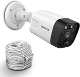 {4K/8.0MP & Audio Bidireccional} Cámara de vigilancia de video POE con cable resistente al agua para exteriores/interiores de OOSSXX, cámara IP doméstica de 8MP, visión nocturna, solo extienda para los kits POE de OOSSXX