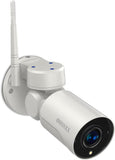Cámara de seguridad PTZ para exteriores con zoom óptico de 5X, resolución 1080P, inalámbrica, fácil de configurar, visión de 360 grados, audio bidireccional, resistente al agua (IP66) y visión nocturna en color