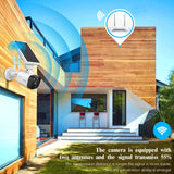 Cámara inalámbrica para exteriores de 4.0MP 1600P alimentada por energía solar con batería recargable, cámara de vigilancia para el hogar con WiFi