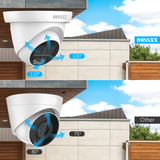 Sistema de cámaras de seguridad con cable {Definición Full HD de 5MP} para exteriores, cámaras de videovigilancia para el hogar, sistema de cámaras de seguridad CCTV para exteriores, equipo de vigilancia de video fuera y dentro de casa