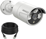 Cámara de vigilancia de video al aire libre/interior de 5.0MP OOSSXX, impermeable y cableada con POE, cámara IP doméstica de 5MP, visión nocturna, solo extiéndela para los kits POE de OOSSXX