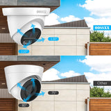 Cámaras Domo de Seguridad HD de 5.0 Megapíxeles OOSSXX 1944P para Exteriores e Interiores, Resistentes a las Condiciones Climáticas, para Sistemas de DVR de Vigilancia CCTV Analógicos 720P/1080N/1080P/5MP/4K TVI AHD CVI