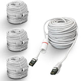 4 cables Ethernet de 60 pies para sistema de cámaras de seguridad PoE de vigilancia de red de video