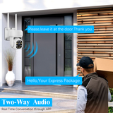 Cámara de seguridad PTZ inalámbrica para exteriores de 5MP con audio bidireccional, Sistema NVR de seguridad Wi-Fi de 10 canales, Sistema de seguridad Wi-Fi, Panorámica del sistema de videovigilancia interior NVR