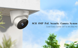 Sistema de cámaras de vigilancia de video PoE de 8CH y 4K/8.0 megapíxeles, con 4 cámaras de seguridad IP PoE de 8MP para exteriores y un NVR de 8 canales de 8MP con disco duro de 2TB preinstalado