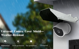 4 Paquetes de Cubierta Protectora Universal para Cámara de Seguridad contra el Sol y la Lluvia, Techo Protector para Cámaras de Exterior Tipo Domo/Bala