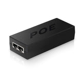 Inyector de energía a través de Ethernet Gigabit PoE+ de OOSSXX, compatible con velocidades de red dúplex gigabit no PoE y distancias de red de hasta 100 metros (328 pies). Color negro