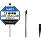 [Paquete de 2] Carteles para césped resistentes a la intemperie, protegidos contra los rayos UV y impermeables de OOSSXX con estaca de aluminio para uso en exteriores