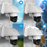 4 paquetes de cubierta protectora universal para cámara de seguridad contra el sol y la lluvia, protección para cámara exterior tipo domo/bala